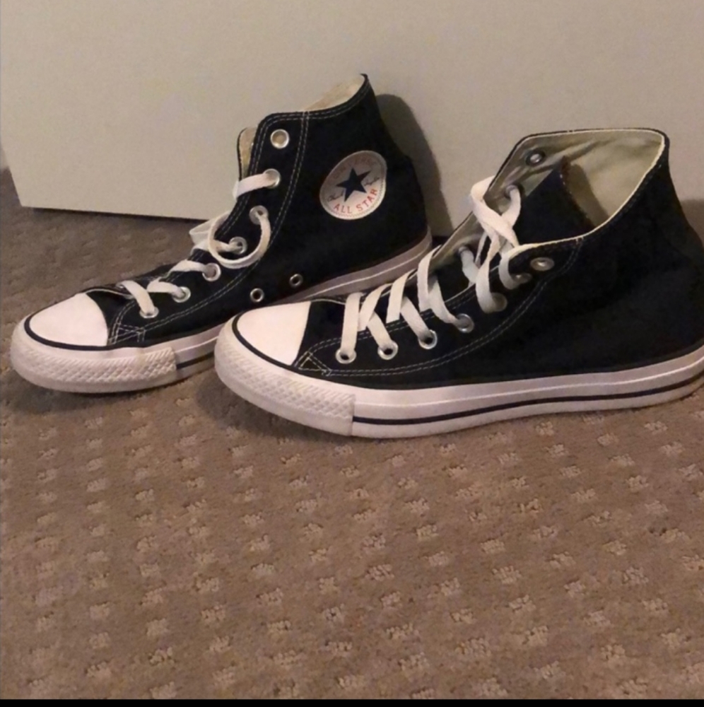 Black converse high top sneakers